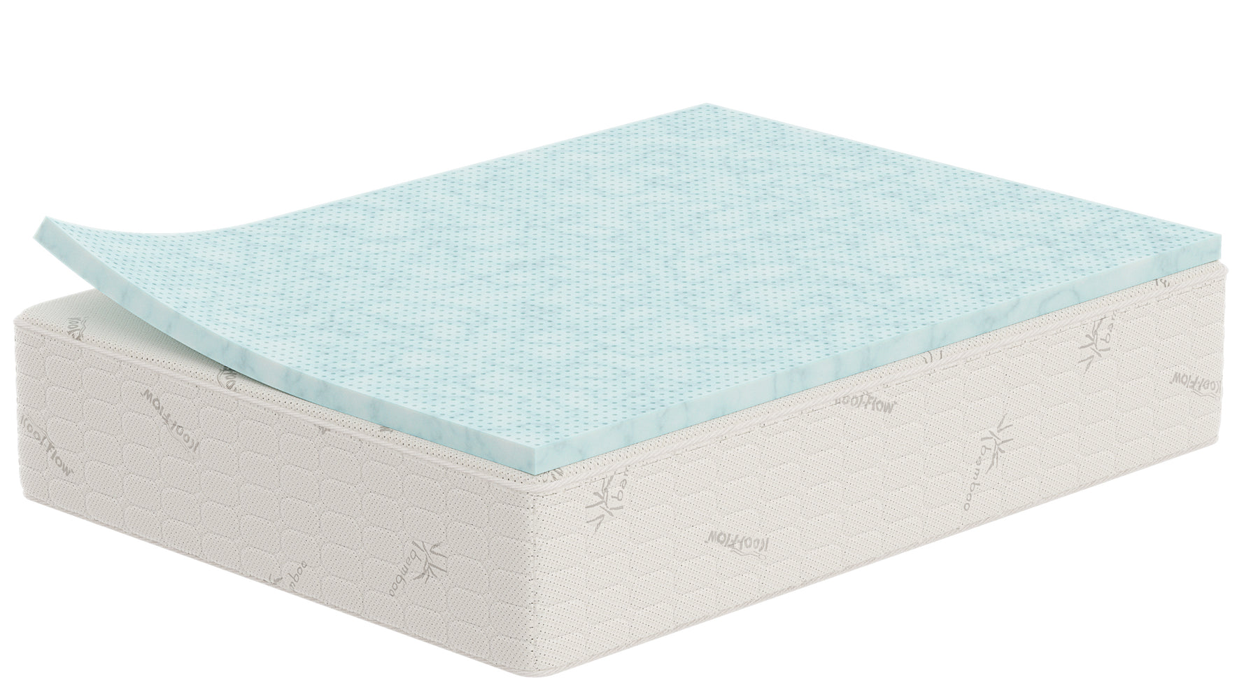 Tempflow® Serene™ 2-Inch Thick Plush Gel-Infused Kool-Flow™ Memory Foam Mattress Topper