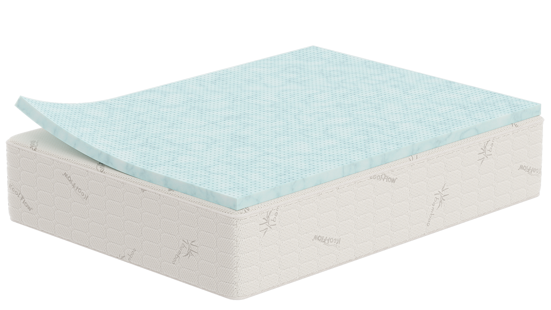 Tempflow® Serene™ 2-Inch Thick Plush Gel-Infused Kool-Flow™ Memory Foam Mattress Topper