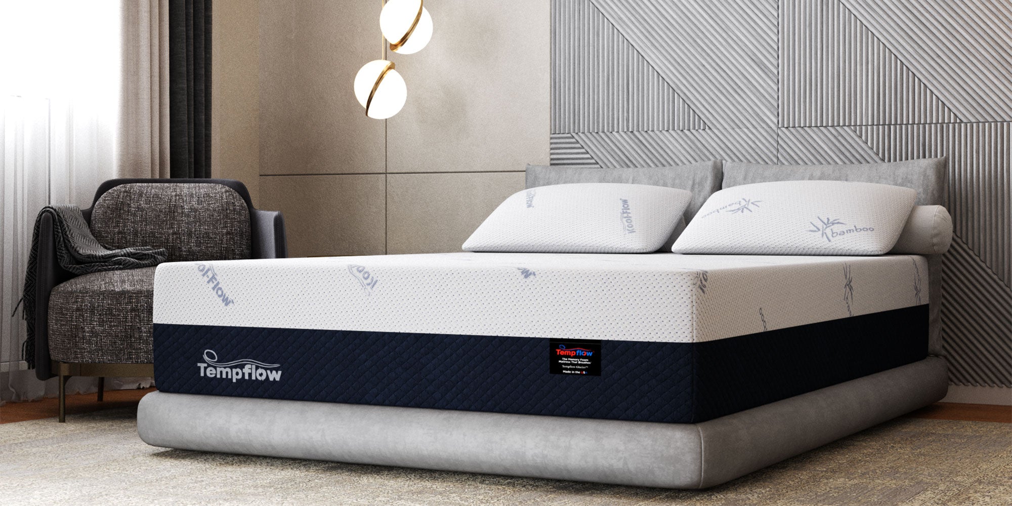 Hybrid Memory Foam Mattress With Cooling by Tempflow