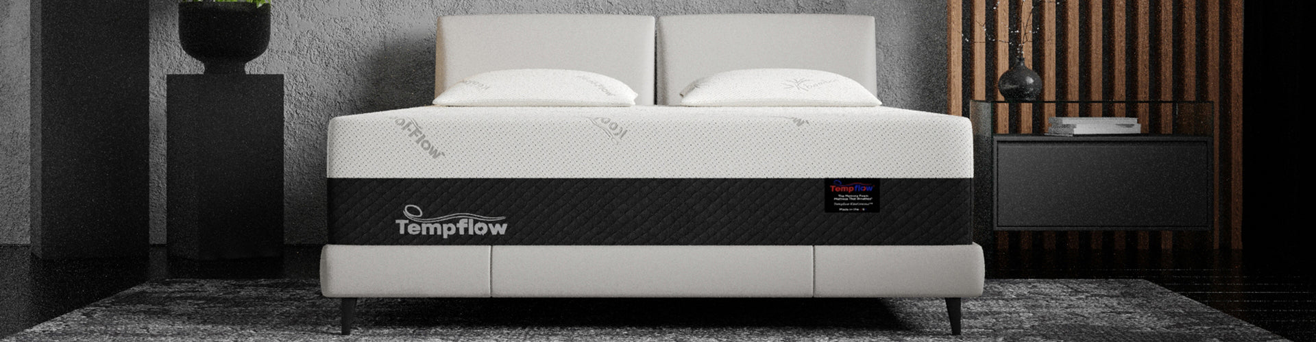 Tempflow cooling memory foam mattress bedroom shot