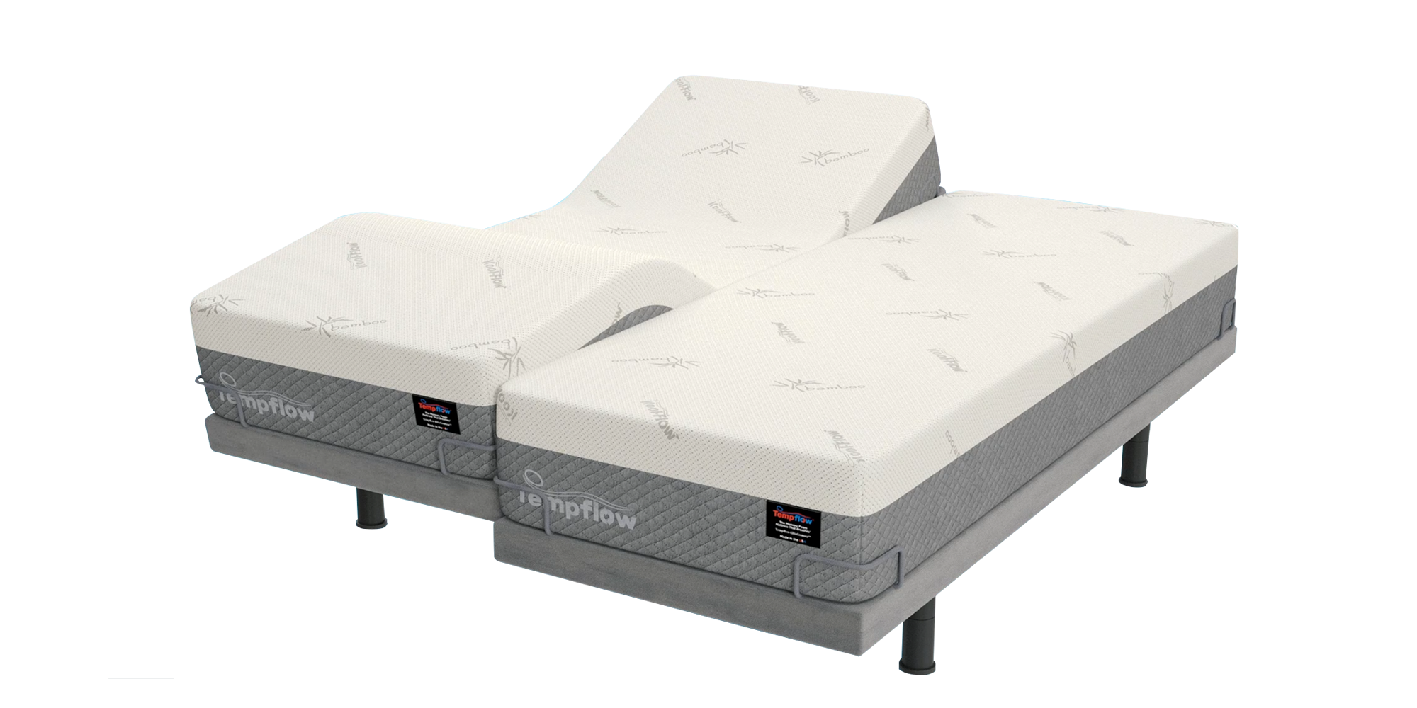 Split Top Flex King Sheet Set – 1900 Thread Count Microfiber, Deep Pocket For Sleep Number Bed