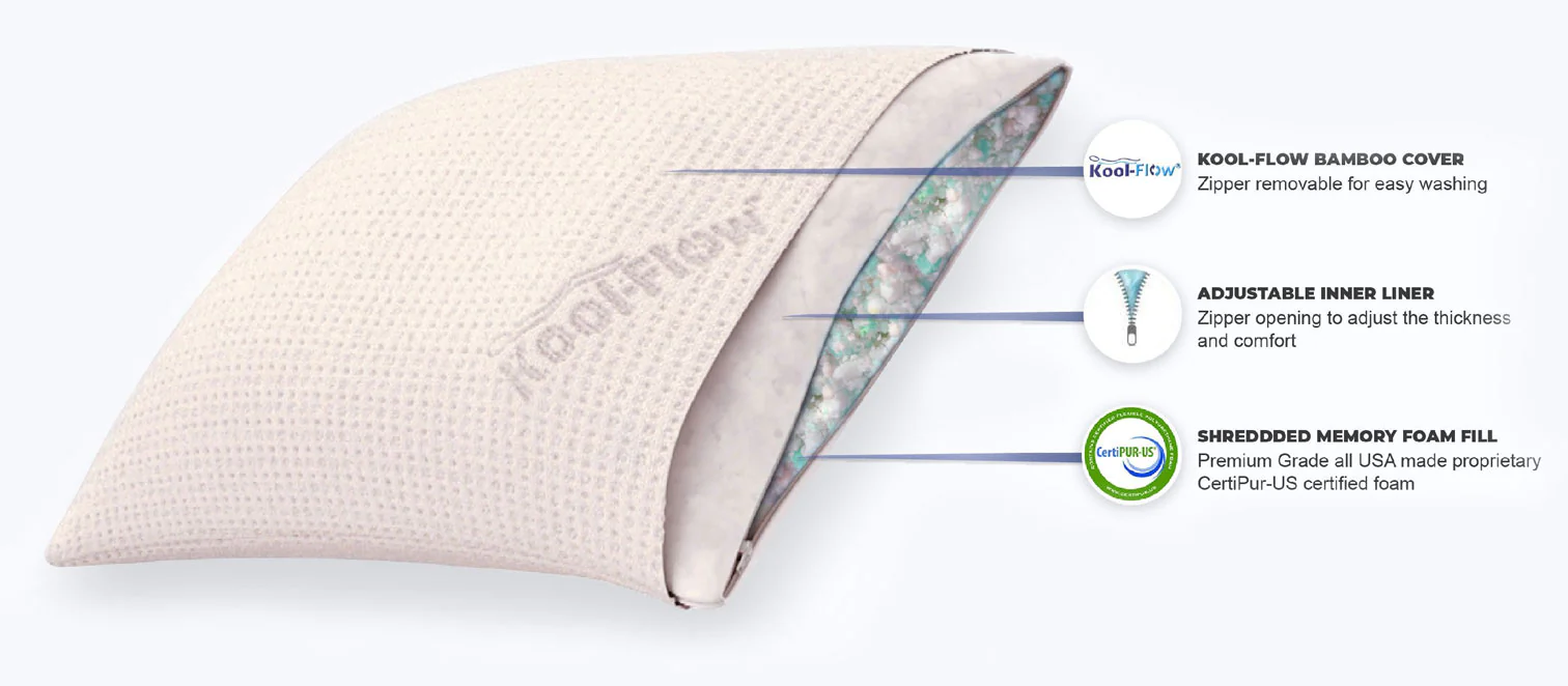 Kool flow sales bamboo pillow washing